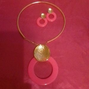 Ladies 2pcs fashion earrings and necklace set